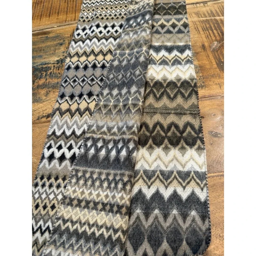 DILLARDS Infinity Scarf Wrap 100% Acrylic Multicolor Geometric Made in Germany